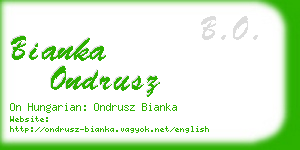 bianka ondrusz business card